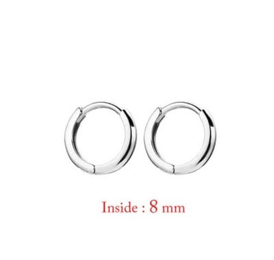 2 db rozsdamentes acél cirkónia kis karikás fülbevaló nőknek Little Huggies csepp medál porcos fülbevaló piercing ékszer