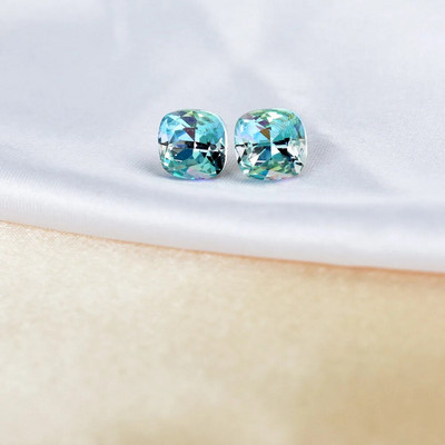 Moderni minimālisma krāsaini kvadrātveida kristāla auskari sievietēm ģeometriski rotaslietas sieviešu kāzu ballītes dāvanas Boucle D'Oreille