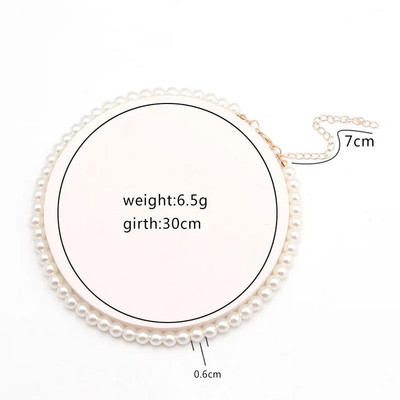 Κομψό Big White Imitation Pearl Beads Choker Chain Clavicle κολιέ Γυναικείο Κοσμήματα Γάμου 2021 Νέο