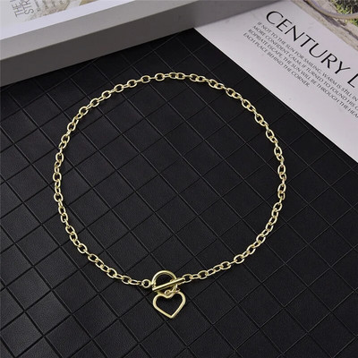 Tredny 2023 Нова мода Kpop Beauty Head Coin Choker Колие Златен цвят Двуслойна верига Висулка за жени Бижута Момиче Подарък