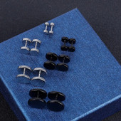 1 τμχ Punk Titanium Barbell Gothic Stud σκουλαρίκια για Άντρες Γυναικείες κοσμήματα σώματος με τρύπημα για πρόληψη αλλεργίας Brincos Bijoux