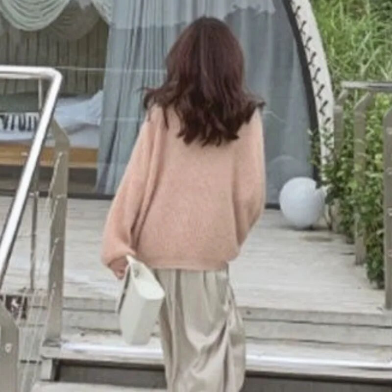 Sieviešu jaka Stilīgs, vienkāršs, vienkāršs V-veida kakla izgriezums, elegants, vienrindu slinks stils, mājīgs vintage, jauki koledžas ielu apģērbi pusaudžiem katru dienu