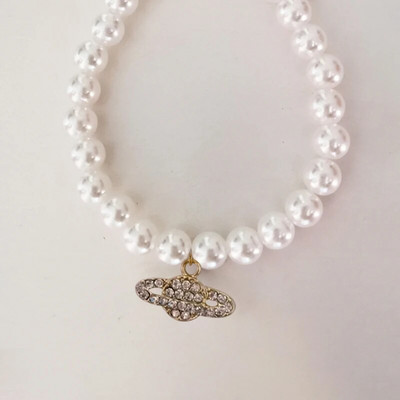 Βραχιόλι με αλυσίδα μαργαριταριών για γυναίκες Saturn Planet Κοσμήματα μόδας Γυναικεία ένθετα ζιργκόν Πολυτελή δώρα