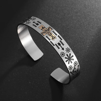 Ρετρό Ασημί Χρώμα Απλό Ρυθμιζόμενο Πλεκτό Βραχιόλι σε σχήμα C κατάλληλο για μοντέρνα casual κοσμήματα ανδρών και γυναικών