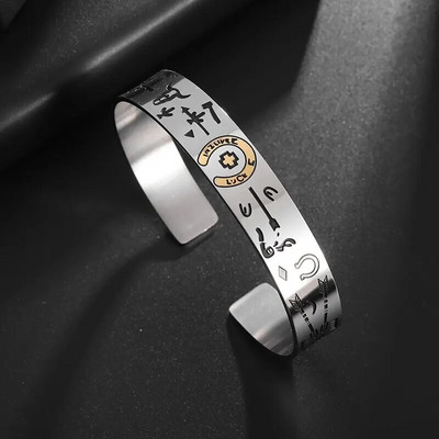 Ρετρό Ασημί Χρώμα Απλό Ρυθμιζόμενο Πλεκτό Βραχιόλι σε σχήμα C κατάλληλο για μοντέρνα casual κοσμήματα ανδρών και γυναικών