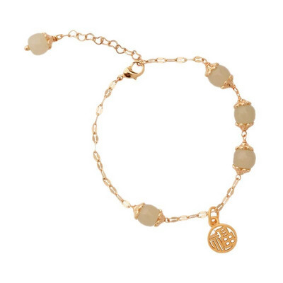 Vintage karkötő szél tiszta víz zöld utánzat jáde kalcedon nyitó Dingdang karkötő női csengő édes ékszer ajándék