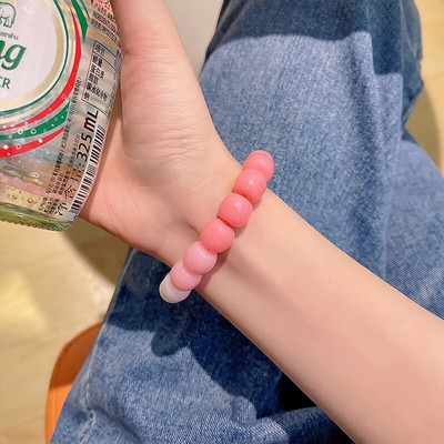 Vintage karkötő szél tiszta víz zöld utánzat jáde kalcedon nyitó Dingdang karkötő női csengő édes ékszer ajándék