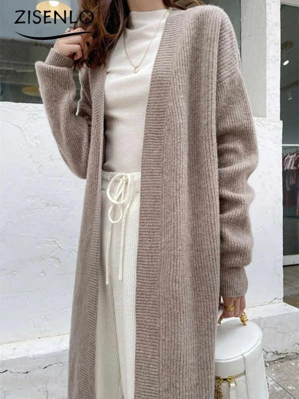 Sieviešu garais džemperis Rudens jauns slinks vējš trikotāžas jaciņš brīvs ar garām piedurknēm džemperis jaka Mode sieviešu džemperi 2023 džemperis