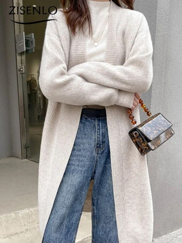 Sieviešu garais džemperis Rudens jauns slinks vējš trikotāžas jaciņš brīvs ar garām piedurknēm džemperis jaka Mode sieviešu džemperi 2023 džemperis