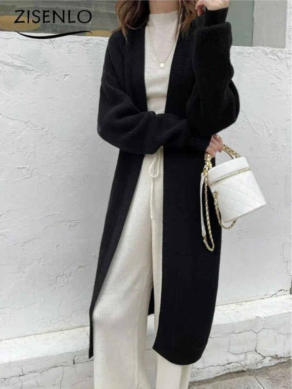 Sieviešu garais džemperis Rudens jauns slinks vējš trikotāžas jaciņš brīvs ar garām piedurknēm džemperis jaka Mode sieviešu džemperi 2023 džemperis