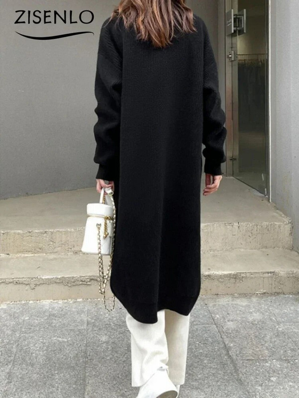 Sieviešu garais džemperis Rudens jauns slinks vējš trikotāžas jaciņš brīvs ar garām piedurknēm džemperis jaka Mode sieviešu džemperi 2023 džemperis