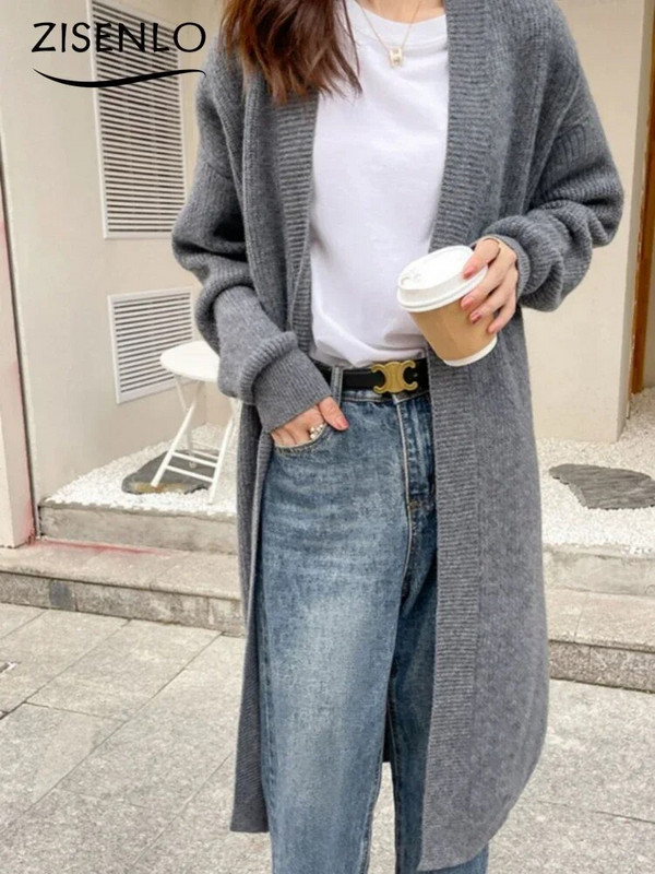 Sieviešu garais džemperis Rudens jauns slinks vējš trikotāžas jaciņš brīvs ar garām piedurknēm džemperis jaka Mode sieviešu džemperi 2023 džemperis