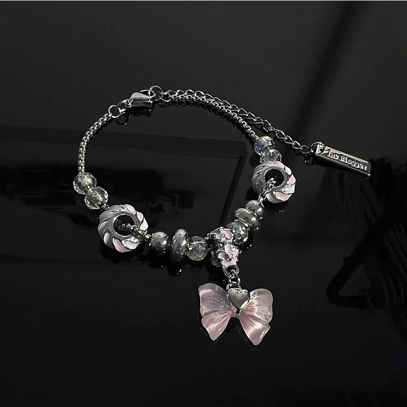 Y2K Sweet Cool Spicy Girl Dopamine Butterfly Narukvica Ženska Modna Ljetna Punk Vintage Diamonds Baroque Ins Style Narukvica