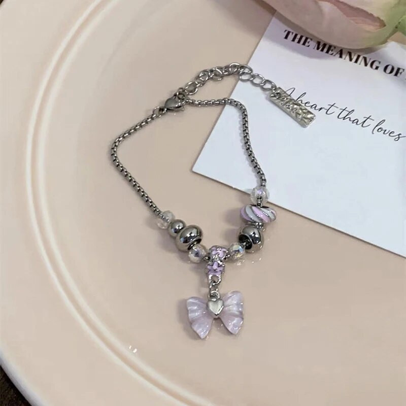 Y2K Sweet Cool Spicy Girl Dopamine Butterfly Narukvica Ženska Modna Ljetna Punk Vintage Diamonds Baroque Ins Style Narukvica