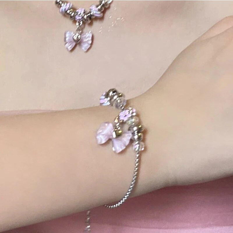 Y2K Sweet Cool Spicy Girl Dopamine Butterfly Narukvica Ženska Modna Ljetna Punk Vintage Diamonds Baroque Ins Style Narukvica