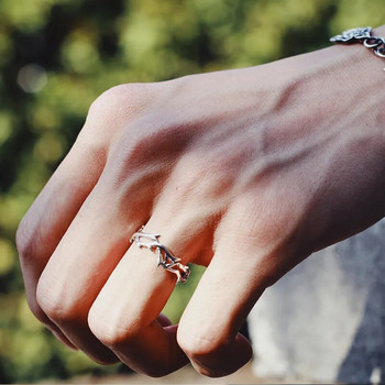 Пънк модни неправилни тръни за двойка пръстени Ретро хип-хоп индивидуален регулируем пръстен за пръсти за мъже Жени Любители Бижута Подаръци