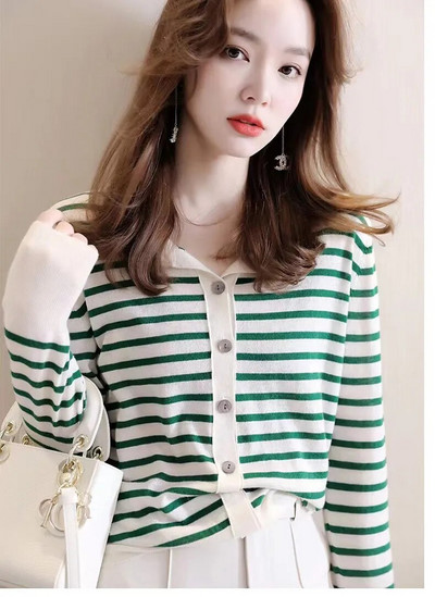 Pavasario ir rudens moteriškas megztinis megztinis iš vilnos V formos kaklo džemperis su viena krūtine, paprastas plonas moteriškas baltas juodas kratinys