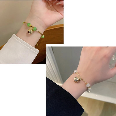 Soli pa solim zvana rokassprādze sievietēm gaiša, grezna retro nefrīta zaļa rokassprādze modes stila rotaslietas dāvana