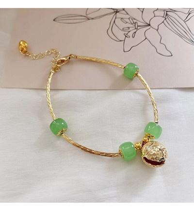 Soli pa solim zvana rokassprādze sievietēm gaiša, grezna retro nefrīta zaļa rokassprādze modes stila rotaslietas dāvana