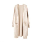 Kampsun kardigan naiste kevad-sügis uus ühevärviline V-kaelus pikkade varrukatega lahtine lihtne mantel Moodne kommunikatsioon kootud top367