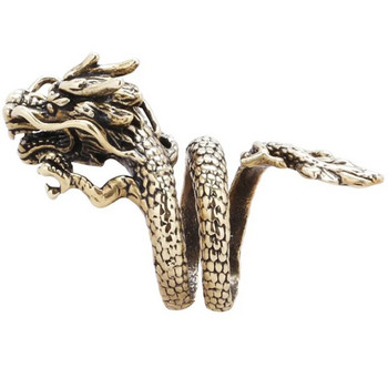 Пръстен с дракон мъжка отворена личност единичен модерен мъжки пръстен с показалец женски модерен пръстен с дракон в ретро стил