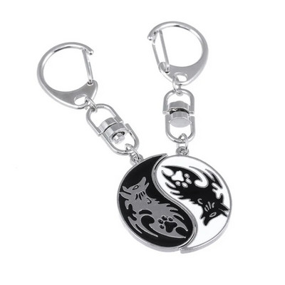 Kuum müük yin ja yang õmblussulam kaks kroonlehte kalad paar ripats kaelakee mood ehted aksessuaarid sünnipäevakingitus