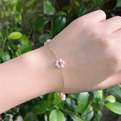 Pērļu krelles margrietiņu ķēdes kaklarota sievietēm Vintage pavasara vasaras ziedu vara pārklājuma zelta modes kaklarotas 2022 jaunums