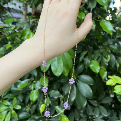 Pērļu krelles margrietiņu ķēdes kaklarota sievietēm Vintage pavasara vasaras ziedu vara pārklājuma zelta modes kaklarotas 2022 jaunums