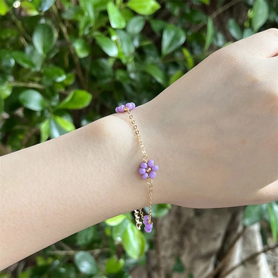 Pērļu krelles margrietiņu ķēdes kaklarota sievietēm Vintage pavasara vasaras ziedu vara pārklājuma zelta modes kaklarotas 2022 jaunums