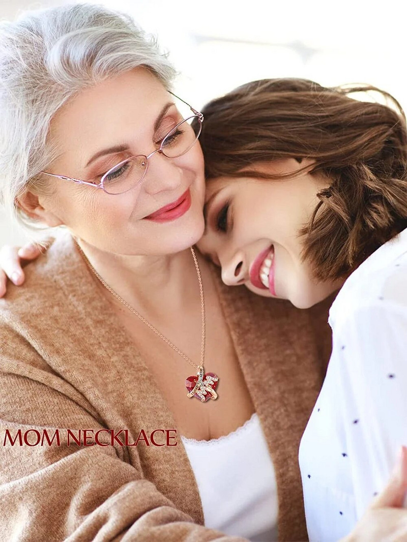 Κολιέ αγάπης για τη γιορτή της μητέρας "Σ'αγαπώ μαμά" Κόκκινο κολιέ αγάπης μαμά Δώρο για τη γιορτή της μητέρας Δώρο γενεθλίων μαμάς γιορτινό κοσμήματα