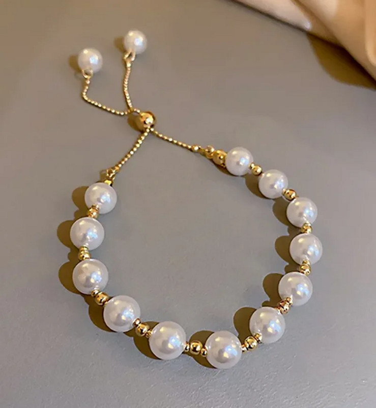 Eleganta pērļu rokassprādze, baroka stila simulēta sieviešu rokassprādzes Sieviešu modes šarms rotaslietas dzimšanas dienas dāvanām