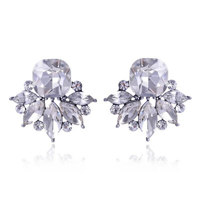 LUBOV Skaisti Vairāku Krāsu Kristāla Ziedu Auskari Rhinestone Krāsaini Kristāla Pīrsings Auskari Sieviešu Juvelierizstrādājumi