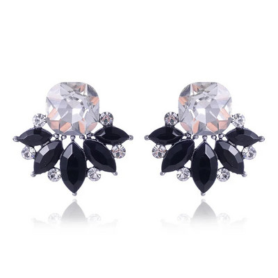 LUBOV Skaisti Vairāku Krāsu Kristāla Ziedu Auskari Rhinestone Krāsaini Kristāla Pīrsings Auskari Sieviešu Juvelierizstrādājumi