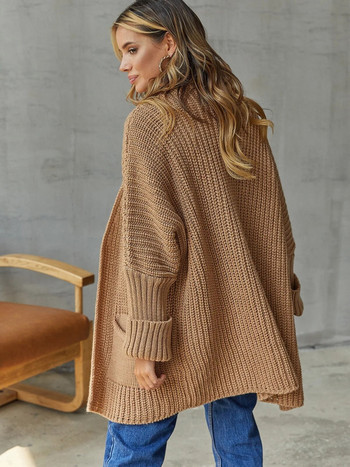 Oversize Loose Cardigan για Γυναικεία Γραφείο Lady Elegantes Πλεκτά Πουλόβερ Πράσινα Ενδύματα Χειμώνας Y2k Ροζ Γυναικεία Τζέρσεϊ Mujer