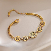 NEWBUY 2023 kuum allahindlus kullavärvi 316L roostevabast terasest ketiga käevõrud mitmekihilised elupuust südamekäevõrud naiste pulmajuveelid