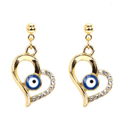 Vintage Evil Eye zelta krāsas auskari sievietēm ģeometriski vienkārši pārspīlēti etniskā stila skropstas auskari Joyero Brincos