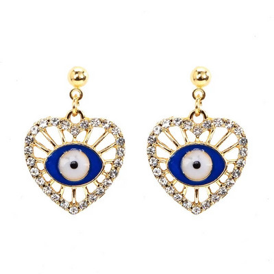 Vintage Evil Eye zelta krāsas auskari sievietēm ģeometriski vienkārši pārspīlēti etniskā stila skropstas auskari Joyero Brincos