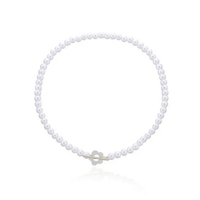 Vienkāršas melnā kristāla stikla pērlīšu kaklarotas Bohēmijas sievietēm dobi ziedu kulons īsa kaklarota vasaras meiteņu rotaslietas dāvanas