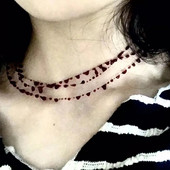 Gothic Punk Style Blood Droplet Choker Ogrlica za žene Ogrlica s kratkim lancem Nakit za zabavu Pokloni