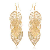 Delysia King Eiropas un Amerikas modes dobie metāla lapu auskari