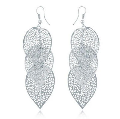 Delysia King Eiropas un Amerikas modes dobie metāla lapu auskari