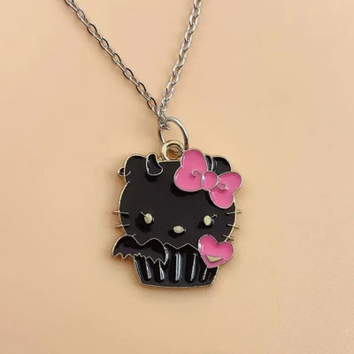 Jauka multfilmu kaķenīte Sanrio Anime bērnu ķēdes kaklarotas Jauka, doba kaķēna kristāla kaklarota sievietēm, meitenēm dzimšanas dienā