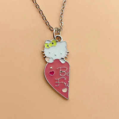 Jauka multfilmu kaķenīte Sanrio Anime bērnu ķēdes kaklarotas Jauka, doba kaķēna kristāla kaklarota sievietēm, meitenēm dzimšanas dienā