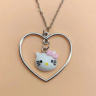 Jauka multfilmu kaķenīte Sanrio Anime bērnu ķēdes kaklarotas Jauka, doba kaķēna kristāla kaklarota sievietēm, meitenēm dzimšanas dienā