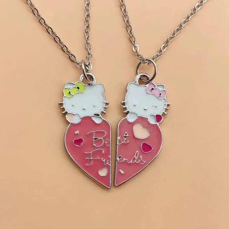 Jauka multfilmu kaķenīte Sanrio Anime bērnu ķēdes kaklarotas Jauka, doba kaķēna kristāla kaklarota sievietēm, meitenēm dzimšanas dienā