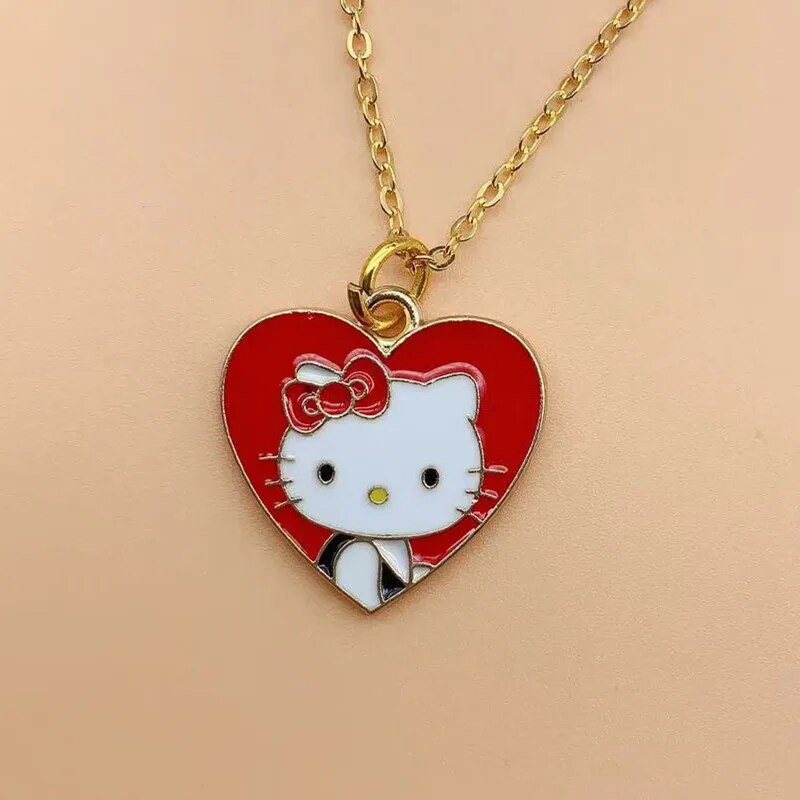 Jauka multfilmu kaķenīte Sanrio Anime bērnu ķēdes kaklarotas Jauka, doba kaķēna kristāla kaklarota sievietēm, meitenēm dzimšanas dienā