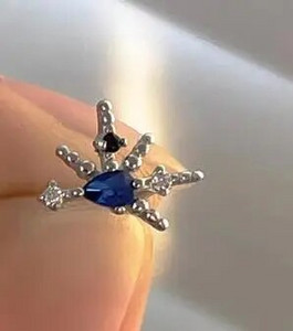 1 PC Armas armas armastussüda Cupid Butterfly Star Cross Stud kõrvarõngad Peen roosad sinised kivist kõrvarõngad naistele Y2k ehted