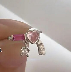 1 PC Armas armas armastussüda Cupid Butterfly Star Cross Stud kõrvarõngad Peen roosad sinised kivist kõrvarõngad naistele Y2k ehted