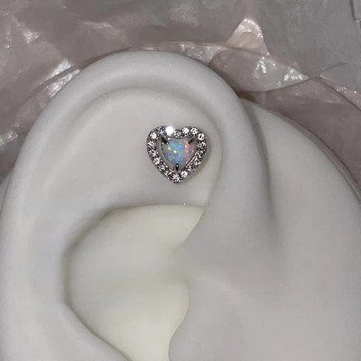 1 PC Armas armas armastussüda Cupid Butterfly Star Cross Stud kõrvarõngad Peen roosad sinised kivist kõrvarõngad naistele Y2k ehted