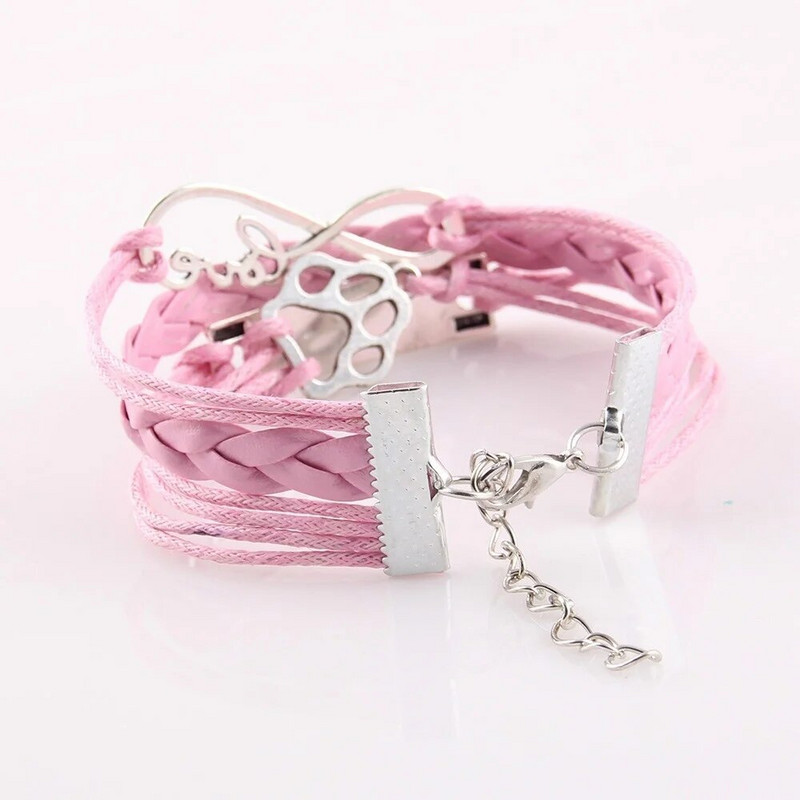 Vintage rokām darināta daudzslāņu ādas rokassprādze ar mīlestības un tauriņa burtiem vīriešiem un sievietēm (krāsa: daudzkrāsains)